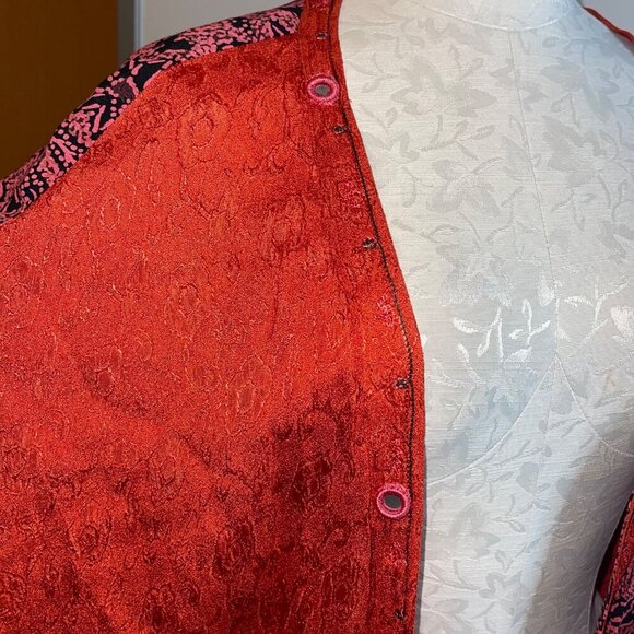 Tienda Ho Womens Jacket One Size Multicolor Open Front Tunic Mixed Print - Picture 9 of 9